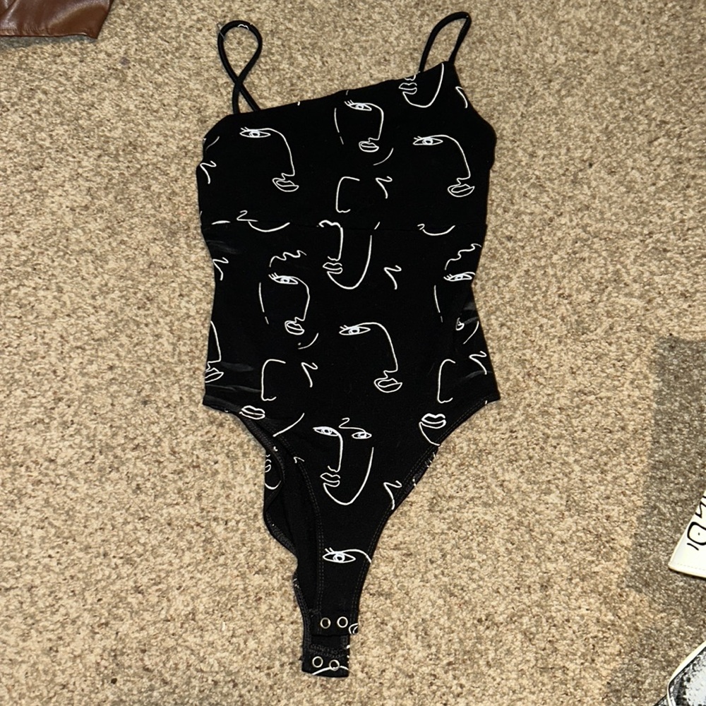 BRAND NEW black and white bodysuit